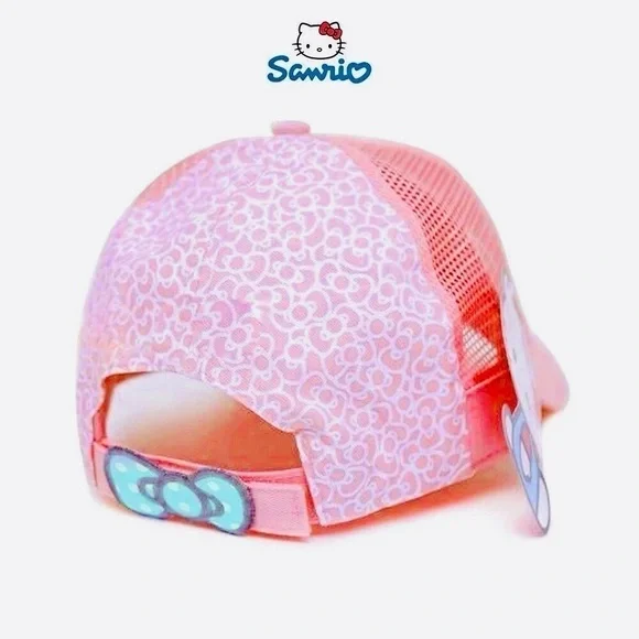 HELLO Kitty Pink Mesh Trucker Hat Women + Girls - Picture 2 of 16